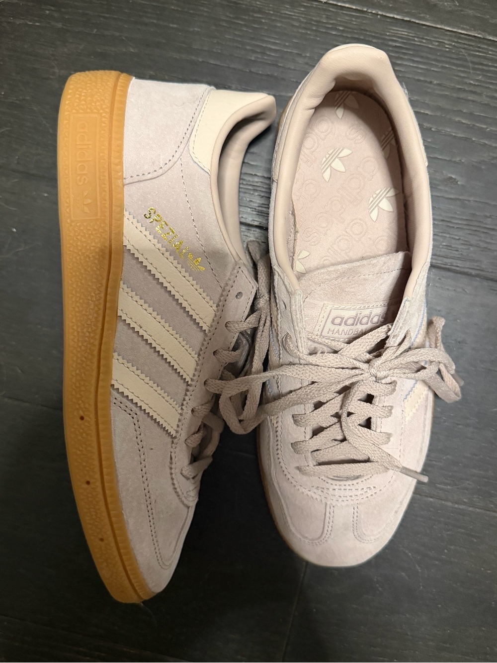 adidas Handball Spezial Sneakers in Beige with Gum Sole